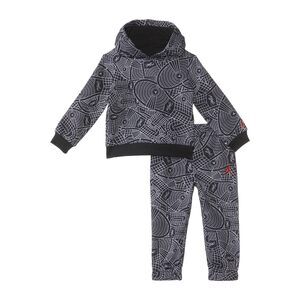 Jordan Baby Girls Flight All Over Print Pullover Set (Infant) Black 24 Months